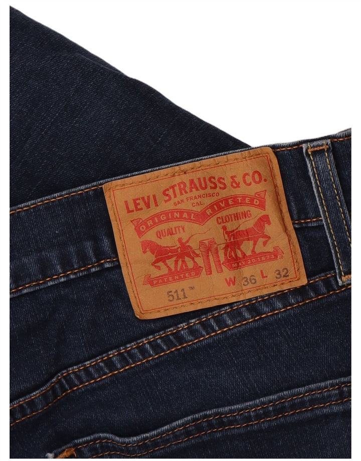 Męskie jeansy Levi's 511 Slim W36 L32 Niebieska bawełna