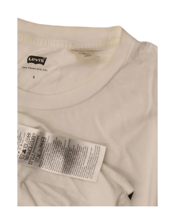 Męski T-shirt z grafiką Levi's, mały, biały, bawełniany