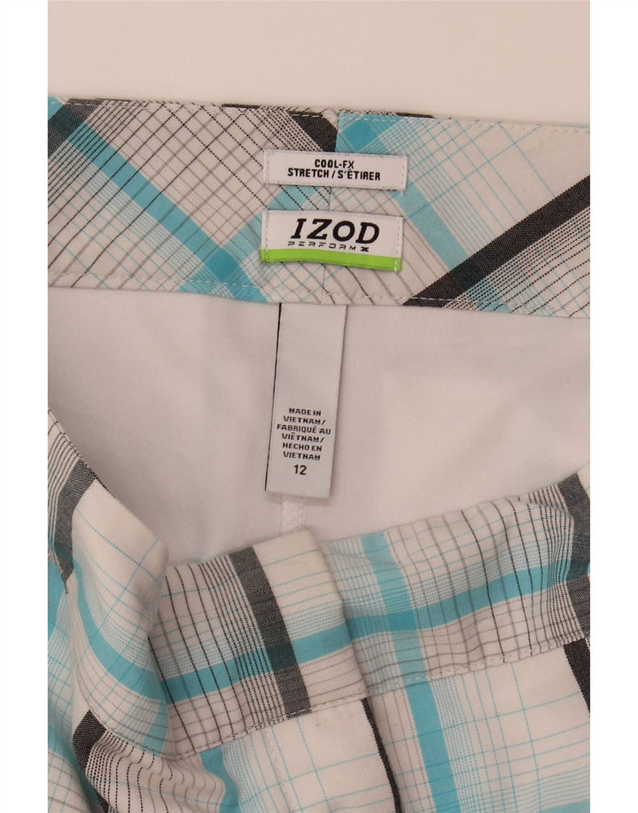 IZOD Womens Skort US 12 Large  Blue Check Polyester
