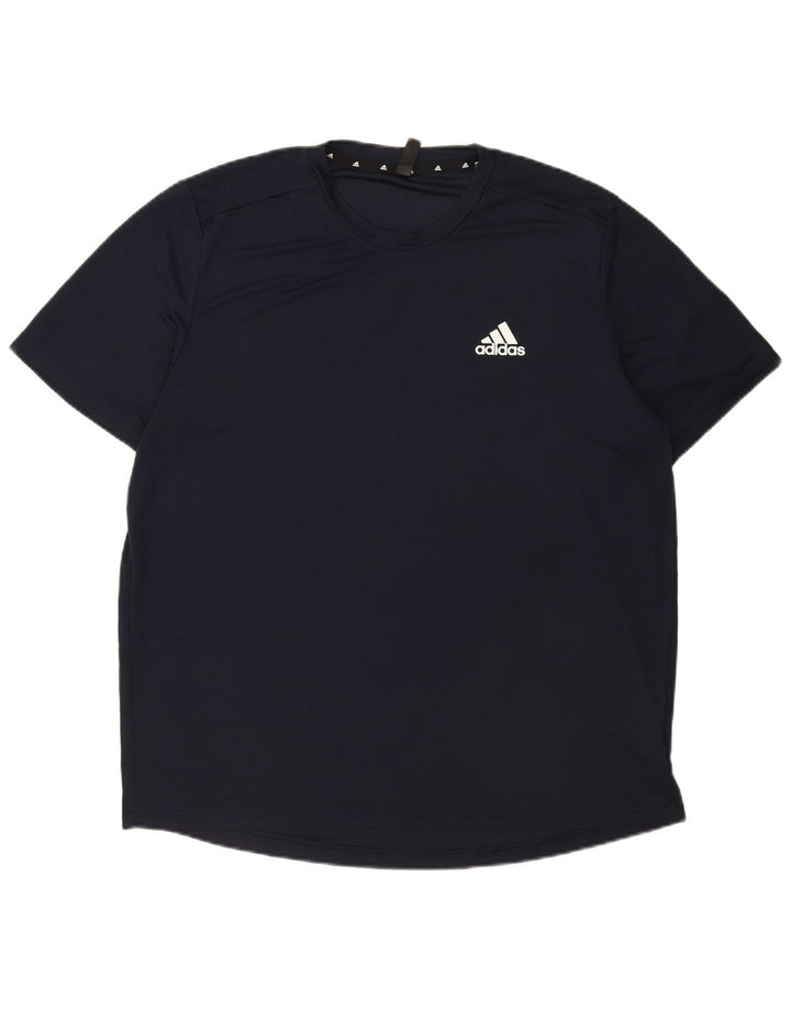 Koszulka męska Adidas Aeroready Top XL granatowa, poliestrowa