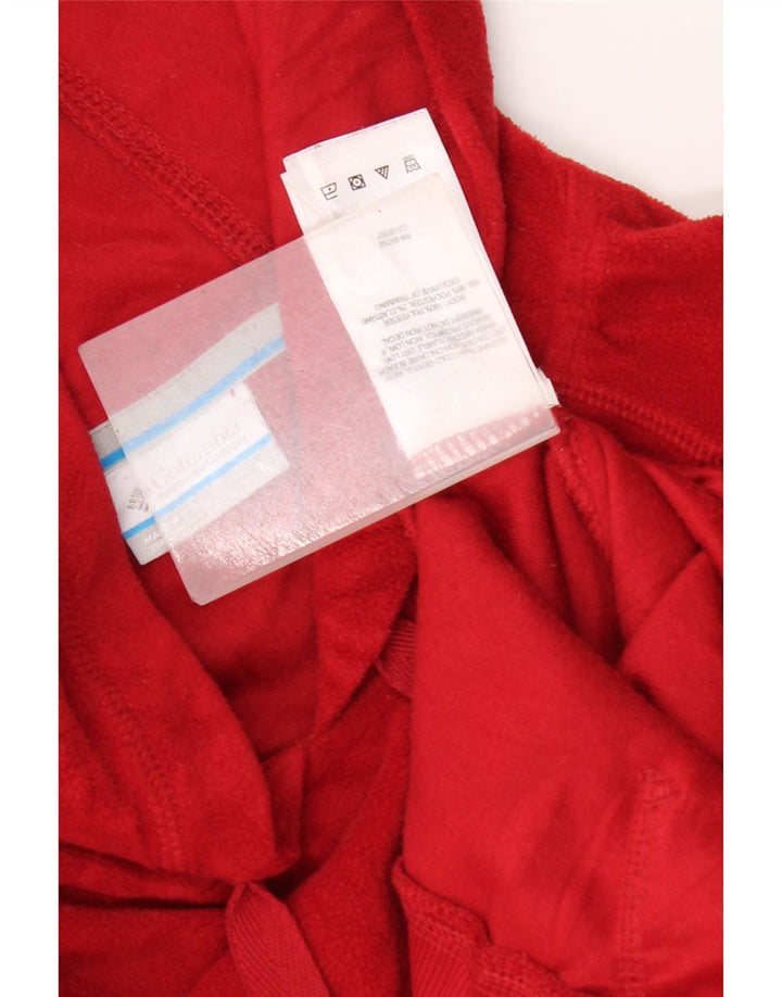 Męski sweter polarowy z kapturem Columbia, duży, czerwony, poliestrowy