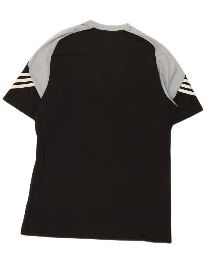 Męska koszulka Adidas Climalite Top, średni czarny poliester z blokami kolorów