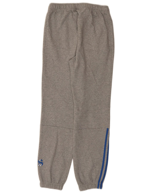 Chłopięce spodnie dresowe Adidas z grafiką, 13-14 lat, szare nakrapiane