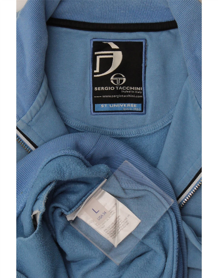 Męska kurtka dresowa Sergio Tacchini, duża, bawełniana w niebieskie paski