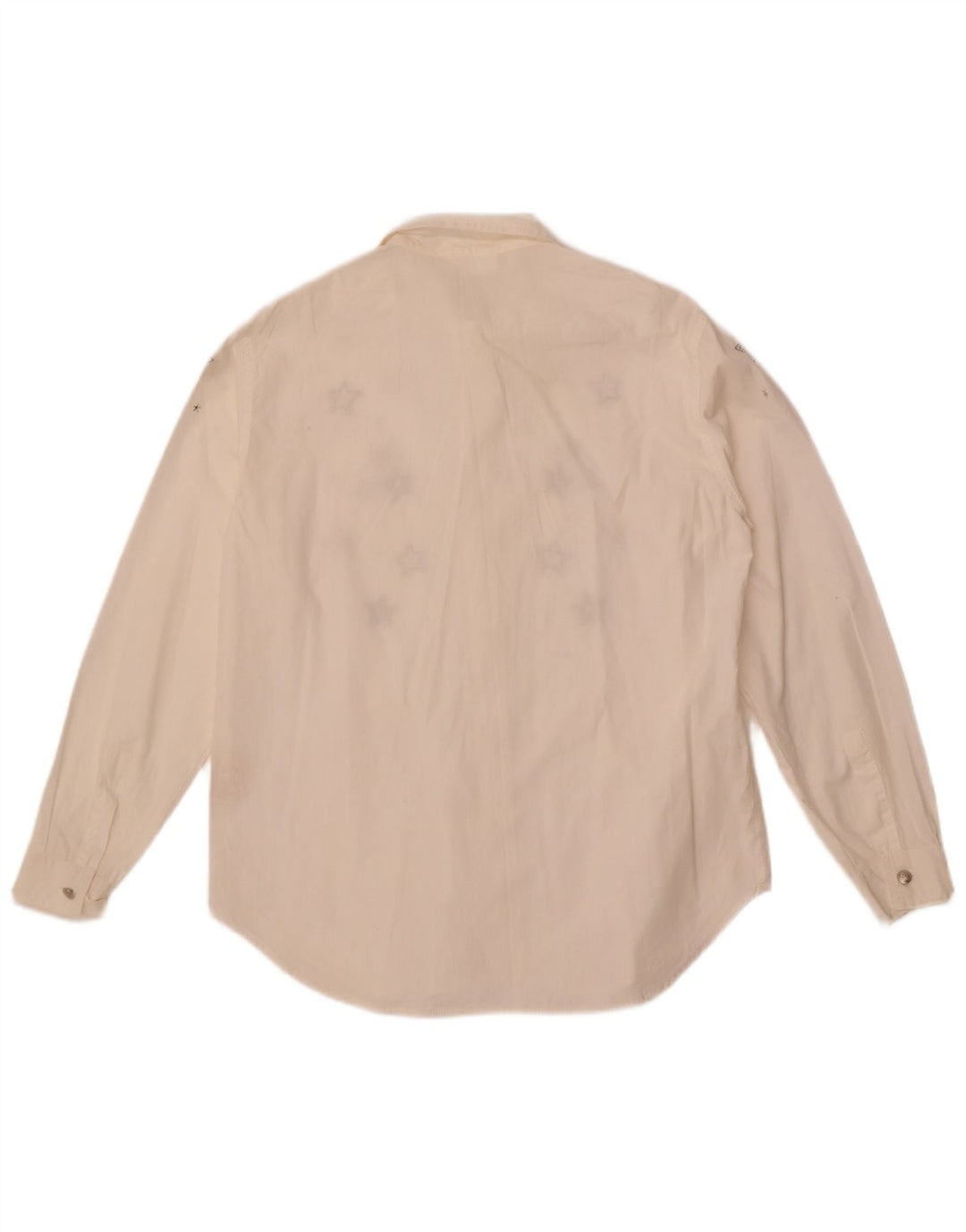 Damska koszula graficzna Roccobarocco IT 44 Średnia biała bawełniana geometryczna