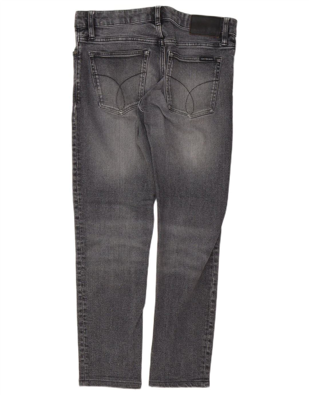 Męskie proste dżinsy CALVIN KLEIN W32 L28 Szara bawełna