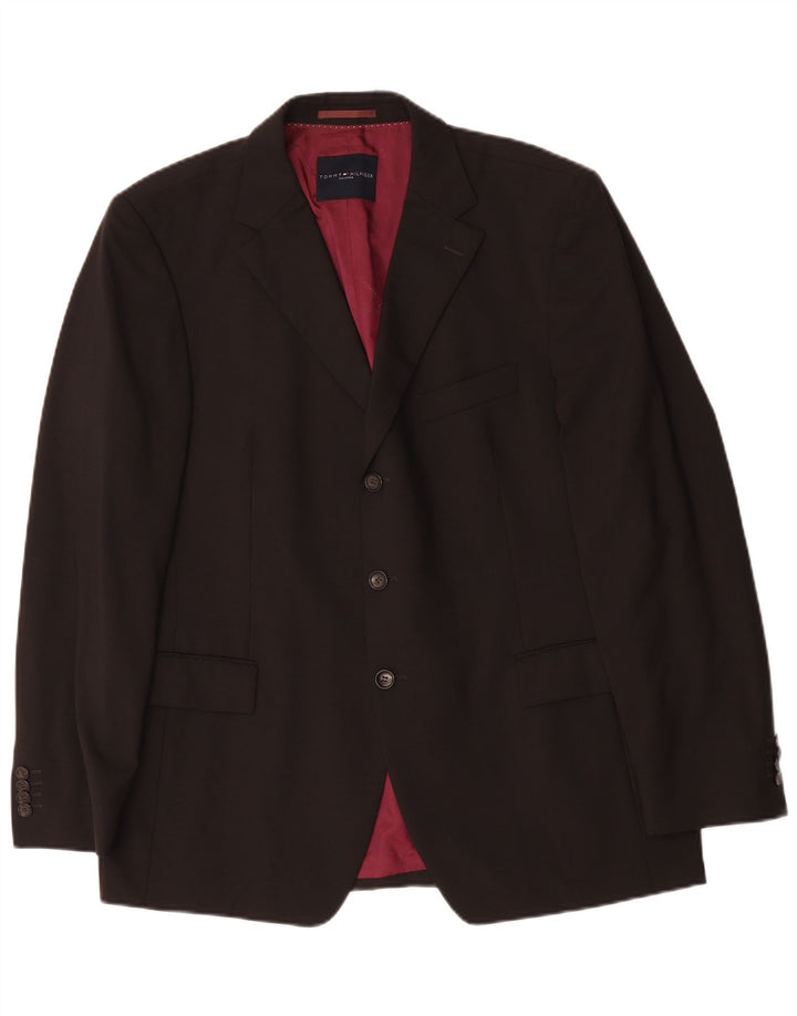 Męska marynarka Tommy Hilfiger zapinana na 3 guziki, UK 42 XL, brązowa wiskoza