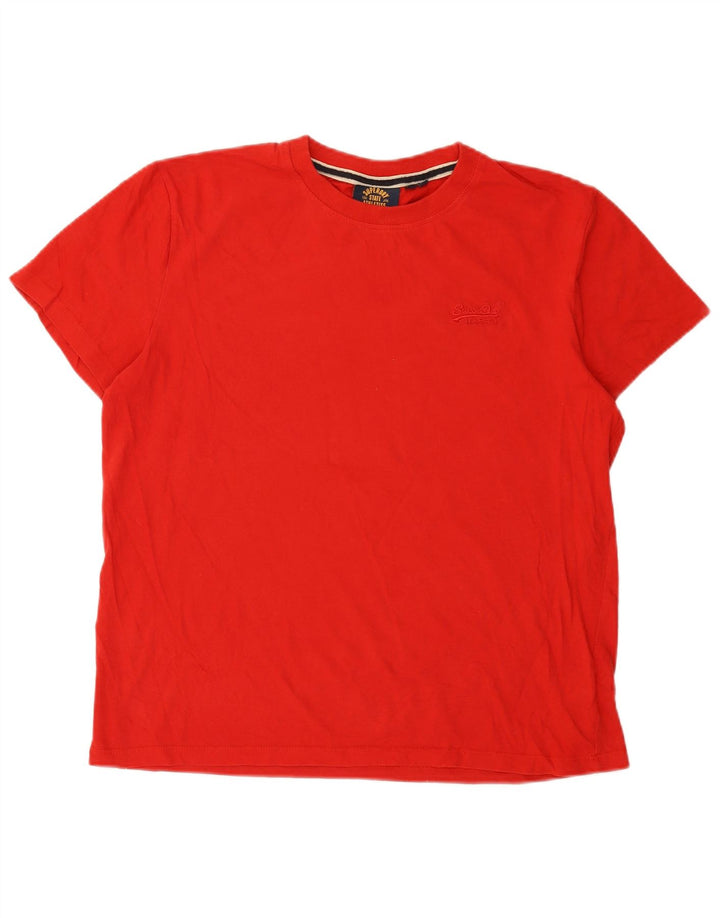 T-shirt męski Superdry XL, czerwony, bawełniany