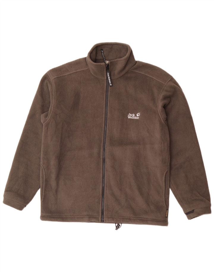 Męska kurtka polarowa Jack Wolfskin z podszewką UK 34, mała, szary poliester
