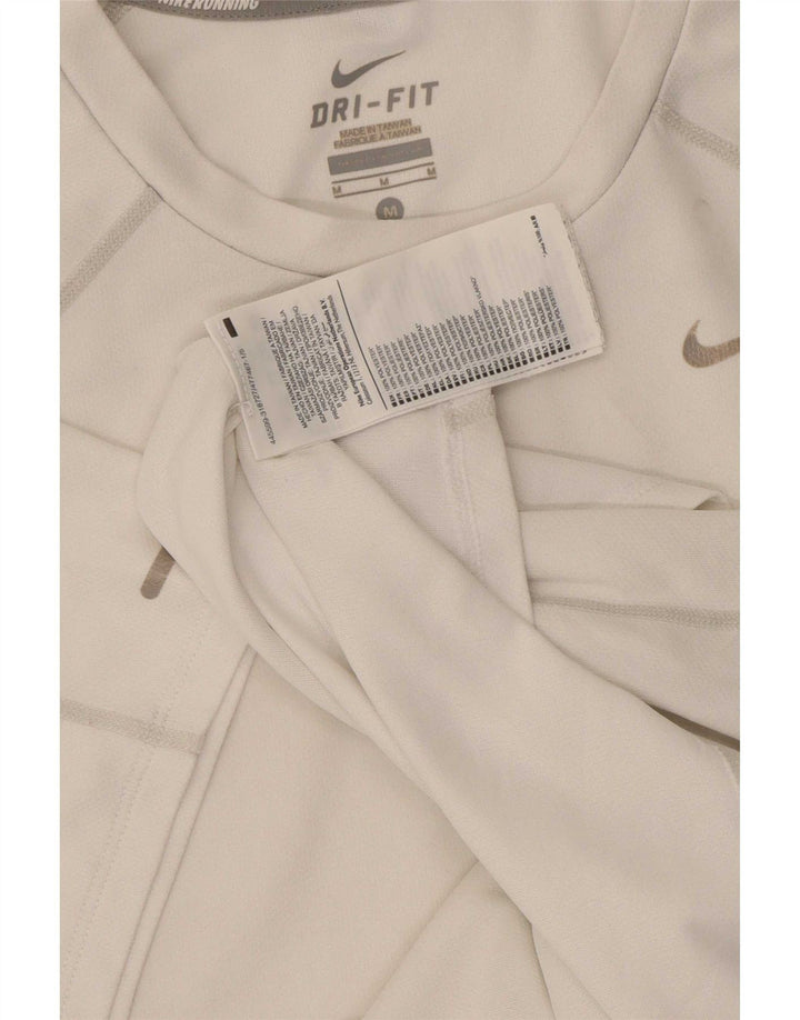 Męski T-shirt Nike Dri Fit Top, średni biały poliester