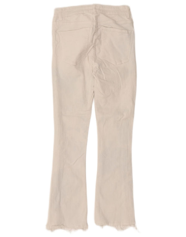 Damskie jeansy Bootcut Zara EU 34 2XS W24 L26 Biała bawełna