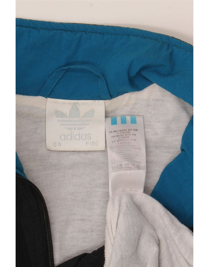 Adidas Męska bluza dresowa z grafiką, duża czarna, z blokami kolorów, poliamid