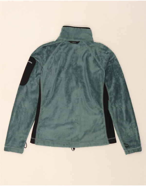 Damska kurtka polarowa Columbia UK 10, mała, zielona, z poliestru w blokach kolorów