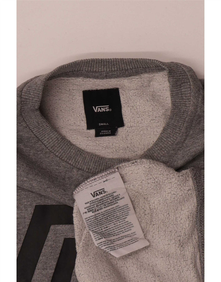 Męska bluza z grafiką Vans, mała, szara, bawełniana