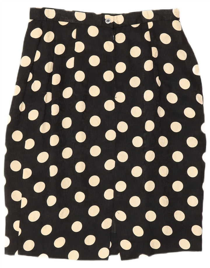 Vintage damski zestaw 2-częściowych spódnic z krótkim rękawem UK 12 Medium W28 Black