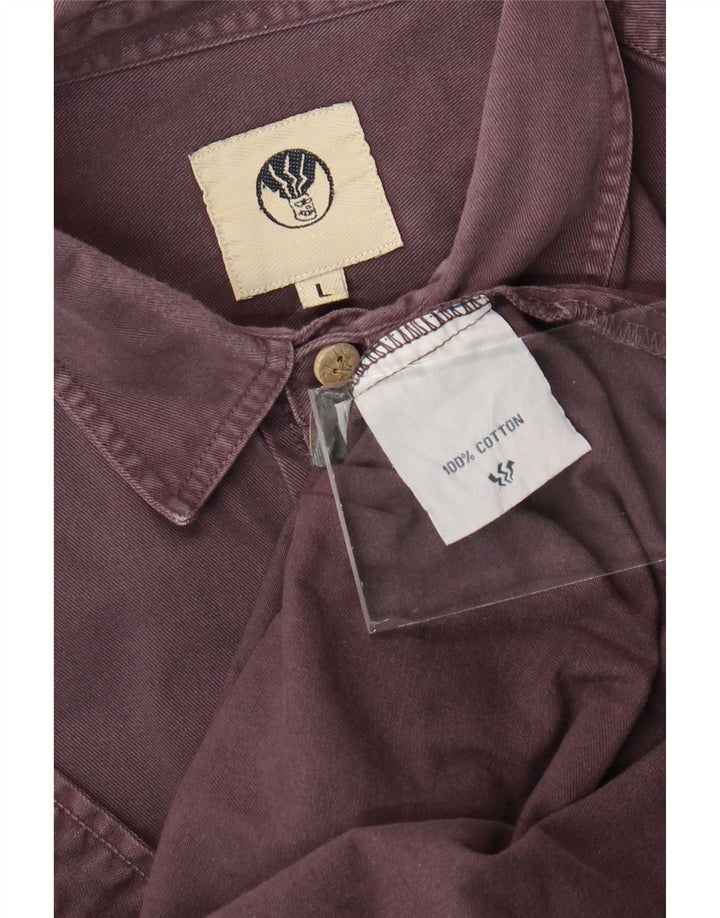 Koszula męska Fat Face, duża, fioletowa, bawełniana