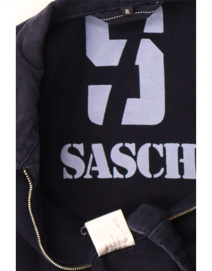 Męska kurtka bomber Sasch UK 42 XL, granatowa, bawełniana
