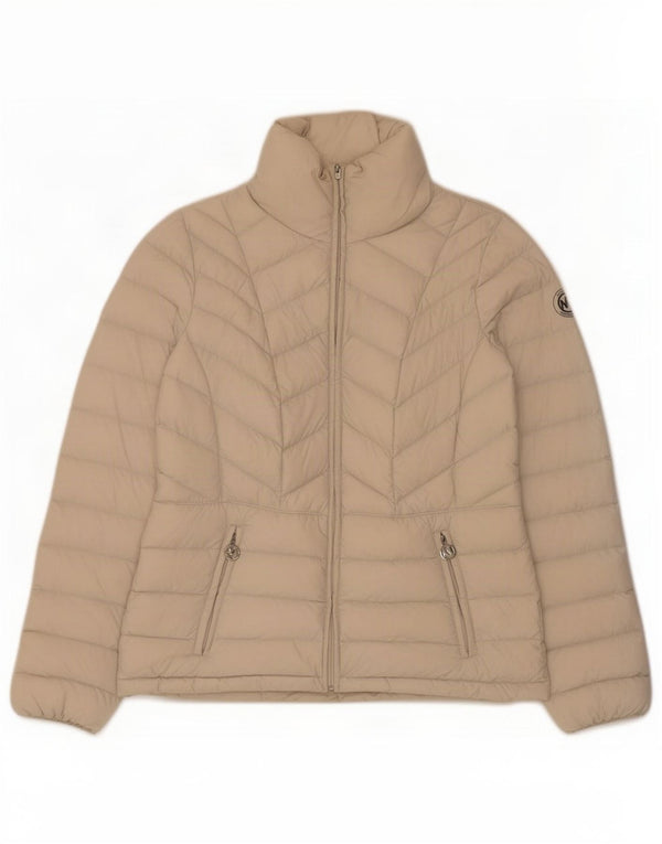 Damska ocieplana kurtka Michael Kors UK 10 Small Beżowy nylon