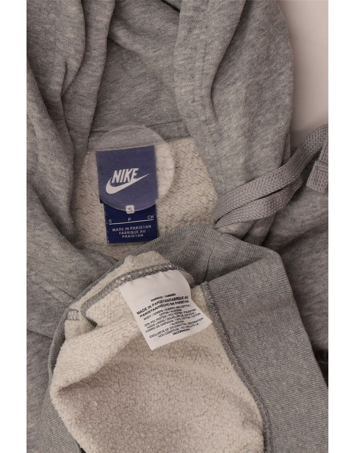 Męski sweter z kapturem NIKE, mały, szary, bawełniany w cętki