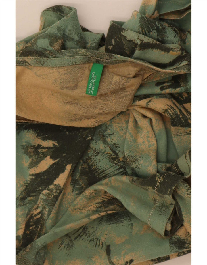 T-shirt męski Benetton Top, mały, zielony, hawajski