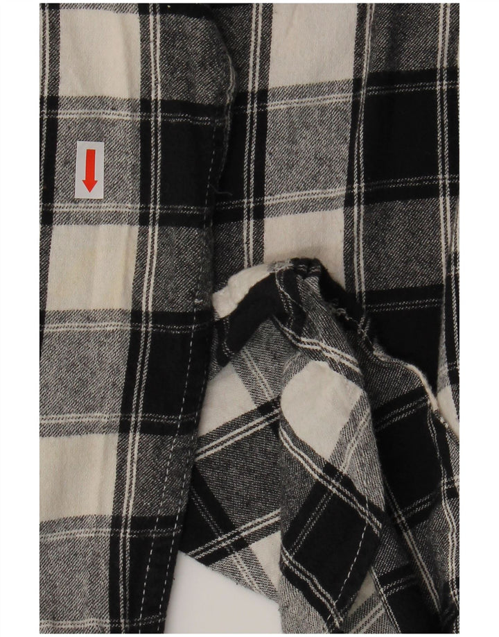 Damska koszula flanelowa LEVI'S UK 10 w małą czarną kratkę, bawełniana