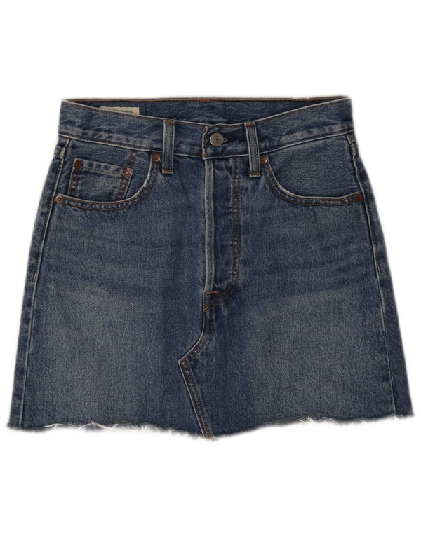 Damska spódnica dżinsowa Levi's W24 XS Niebieska bawełna