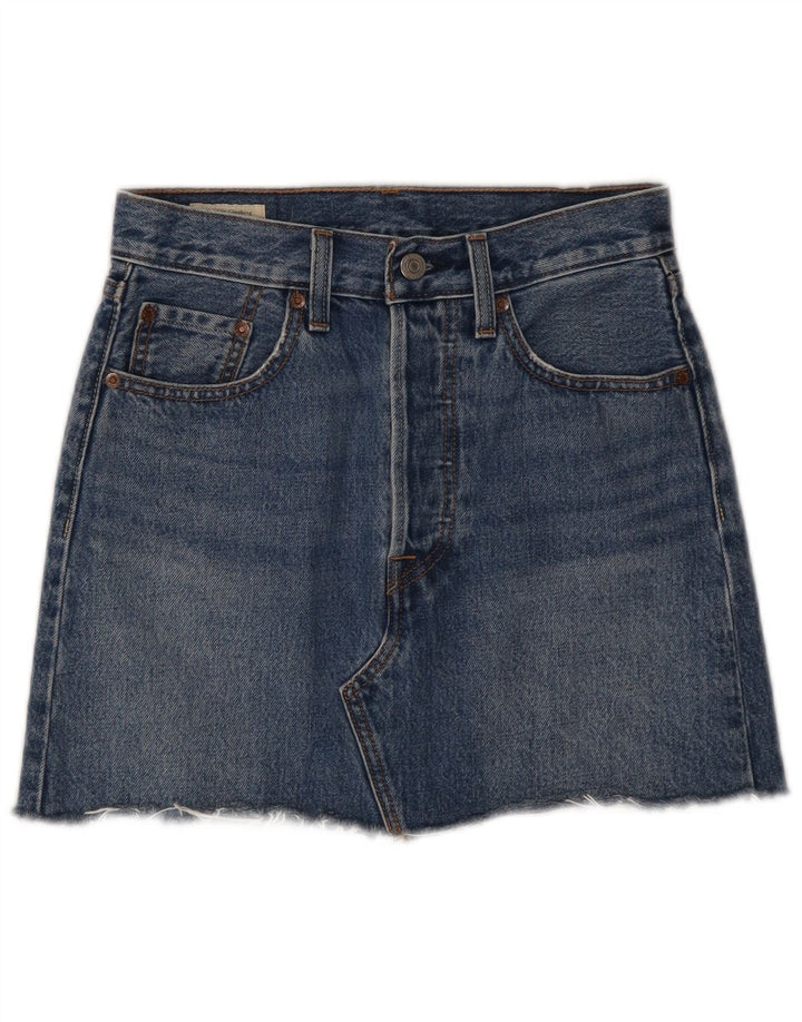 Damska spódnica dżinsowa Levi's W24 XS Niebieska bawełna