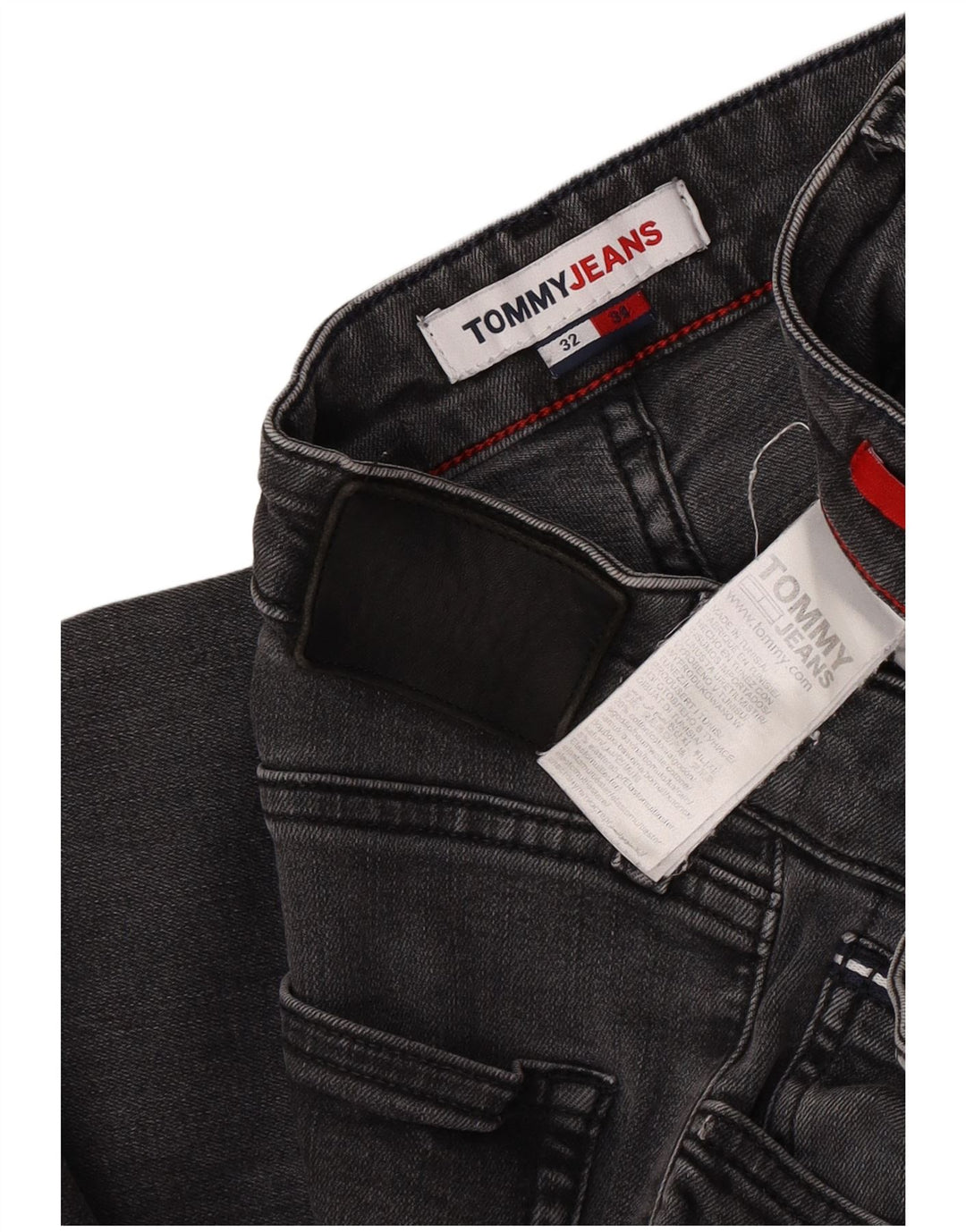 Damskie jeansy Slim Tommy Hilfiger W32 L34 Czarna bawełna
