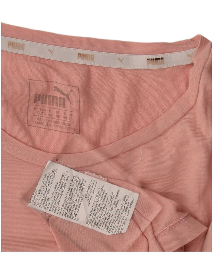 Damska koszulka z grafiką Puma Top UK 16, duża, różowa bawełna