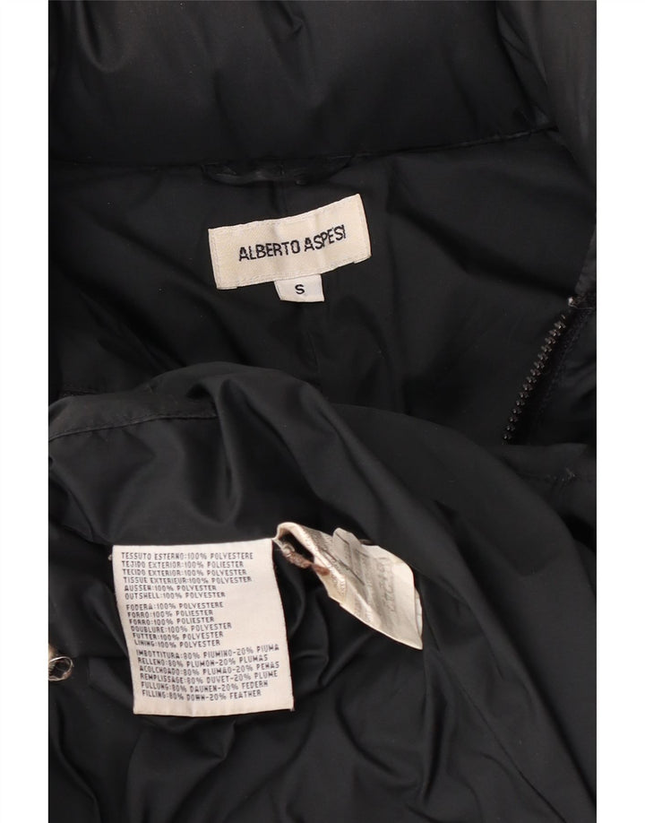 Damski ocieplany płaszcz Alberto Aspesi UK 10, mały, czarny poliester