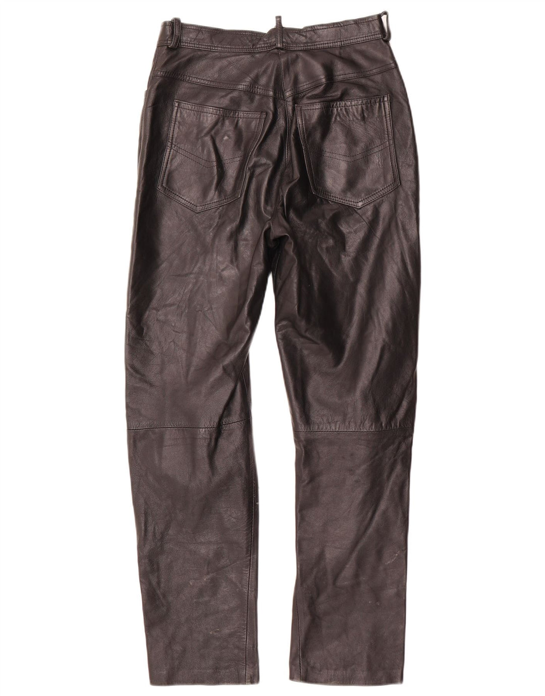 Spodnie damskie VINTAGE IT 42 Medium W28 L29 Czarna skóra