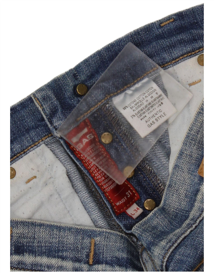 Damskie jeansy Gas Slim W31 L34 Niebieskie bawełniane