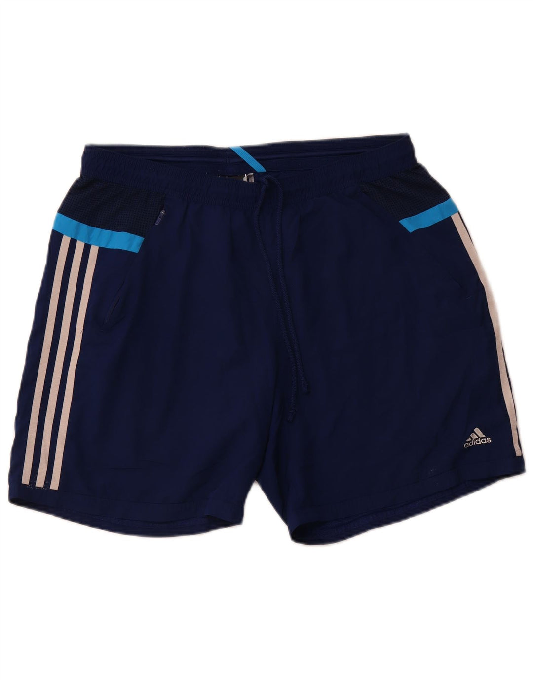 Damskie spodenki sportowe ADIDAS Climacool UK 16, duże, niebieskie, poliestrowe