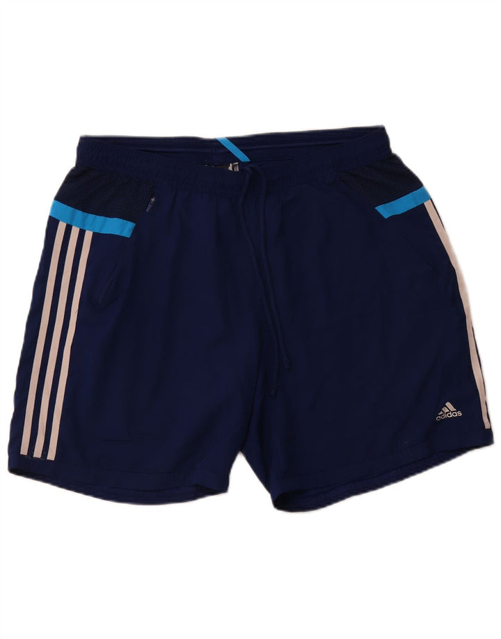 Damskie spodenki sportowe ADIDAS Climacool UK 16, duże, niebieskie, poliestrowe