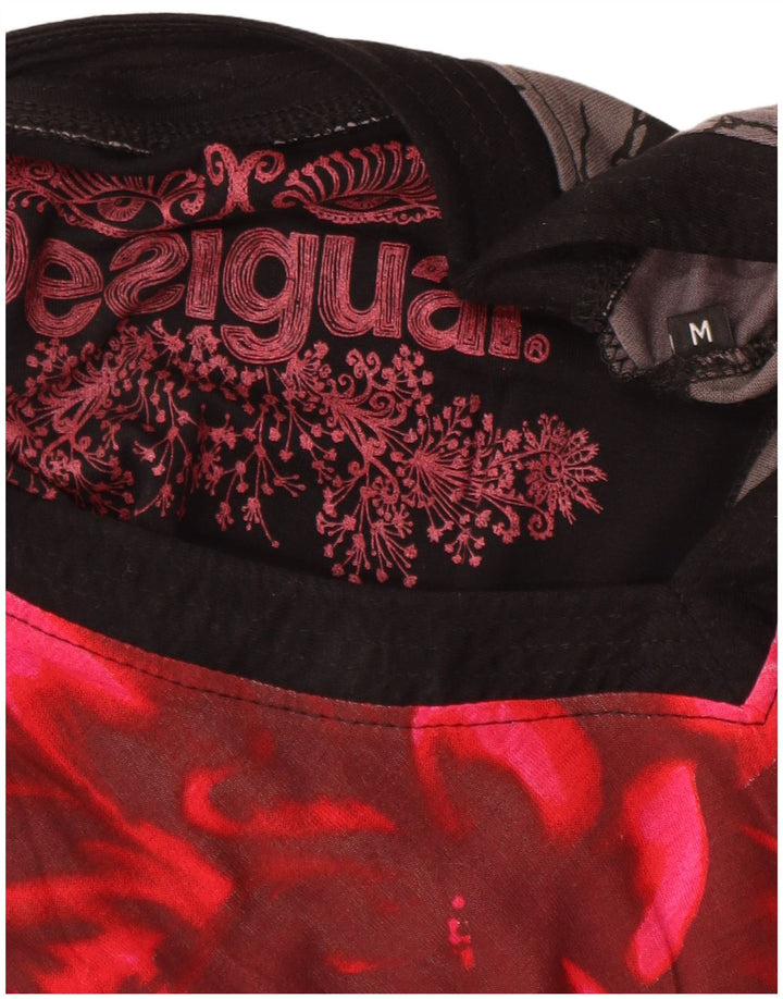 Damski top graficzny Desigual z długim rękawem, UK 12, średni, wielokolorowy w kwiaty