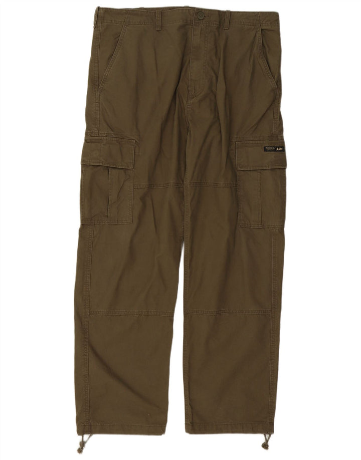 Męskie proste spodnie cargo Superdry W36 L32, bawełna khaki