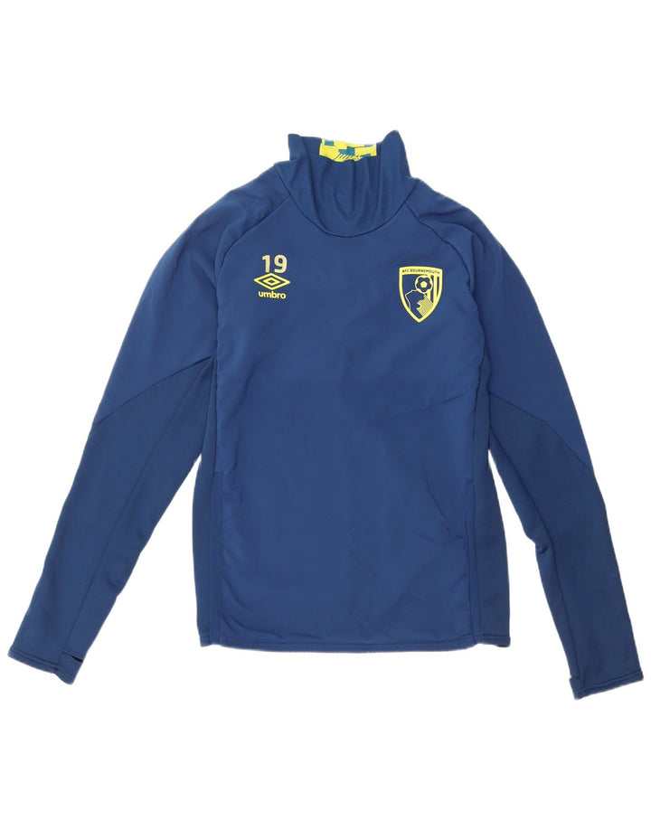 Męski top graficzny Umbro z długim rękawem, mały, granatowy