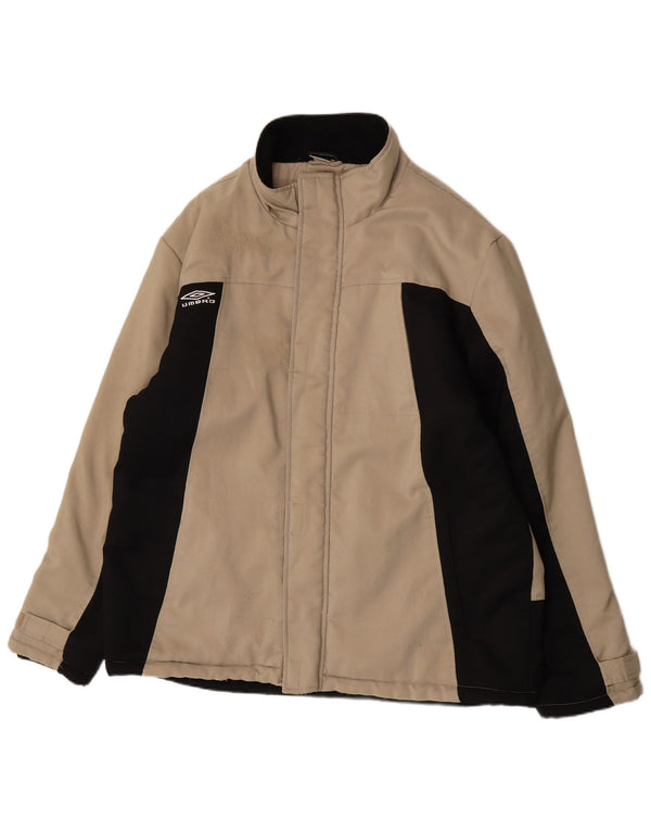 Damska kurtka wiatrówka Umbro UK 44 2XL Beżowy nylon z blokami kolorów