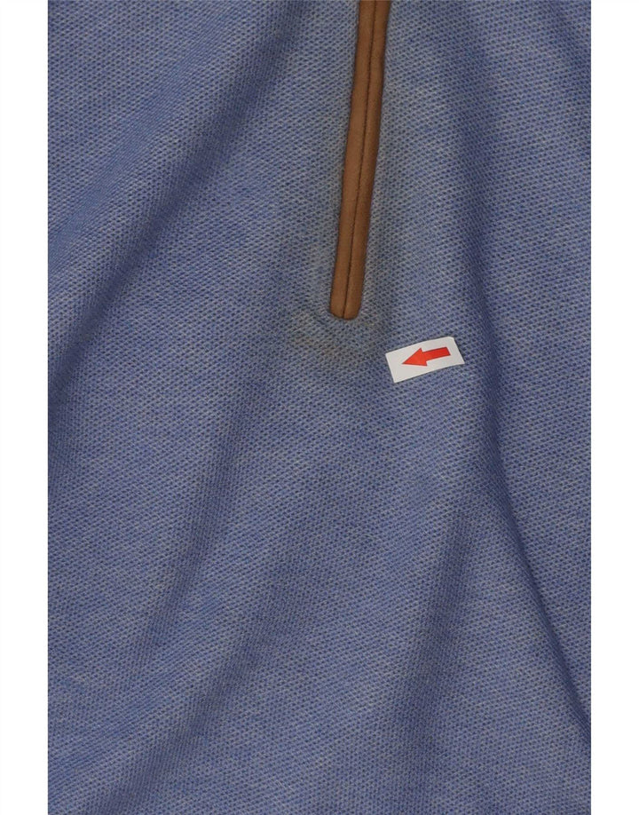 Męski sweter zapinany na zamek Massimo Dutti, duży, niebieski, bawełniany