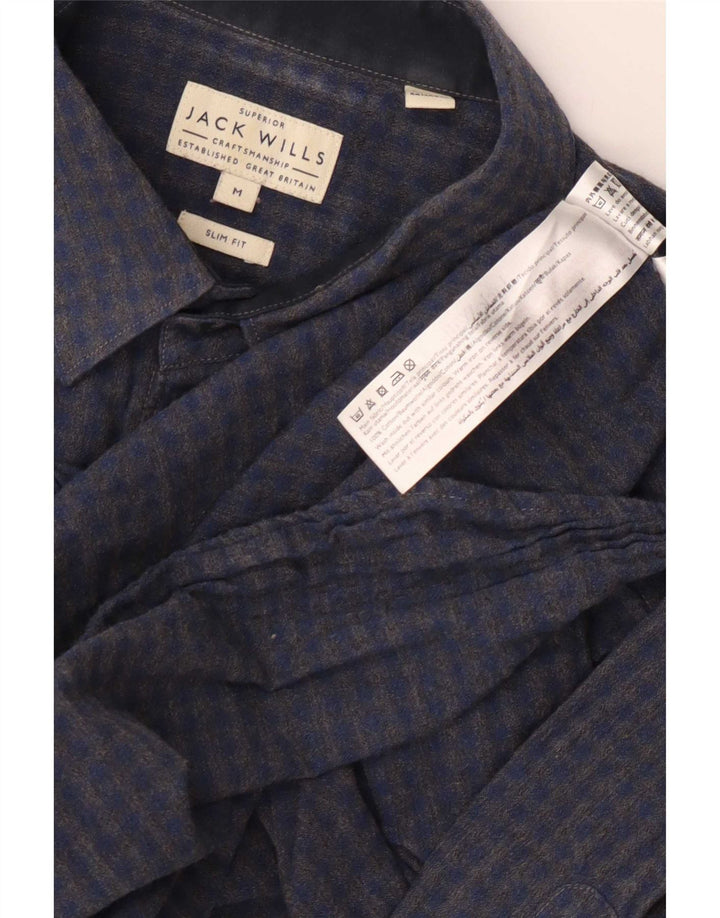 Koszula męska Jack Wills o dopasowanym kroju, średnia, granatowa, bawełniana kratka
