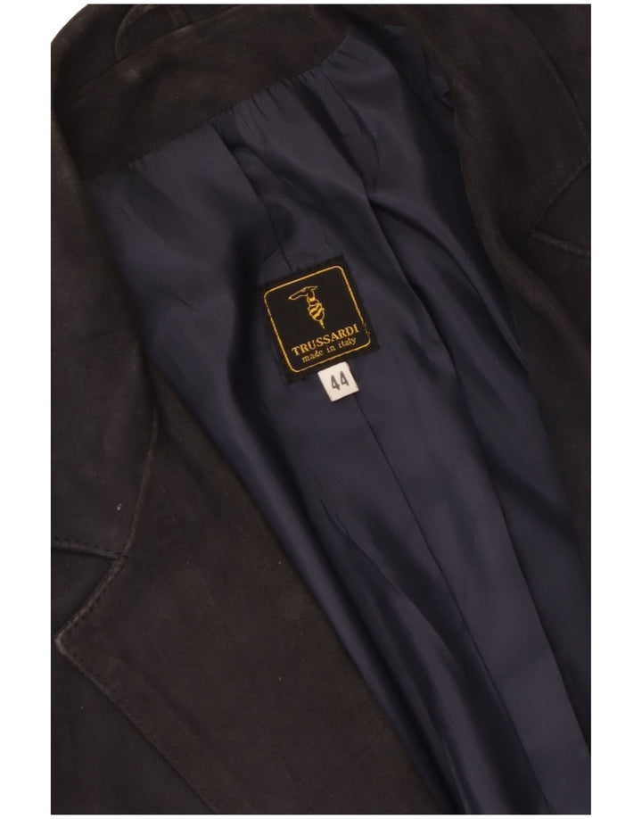 Damska marynarka zapinana na 2 guziki Trussardi IT 44 Średni granat