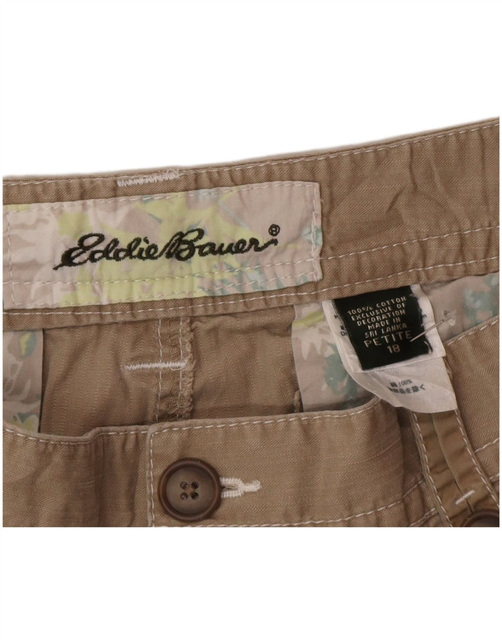Spodenki Eddie Bauer Damskie Petite Cargo US 18 2XL W38 Beżowa Bawełna