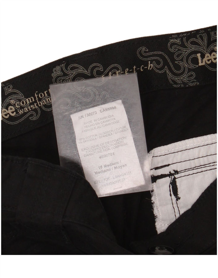 Damskie spodnie cargo Lee ze stretchem i wysokim stanem US 16 XL W36 L32 czarne