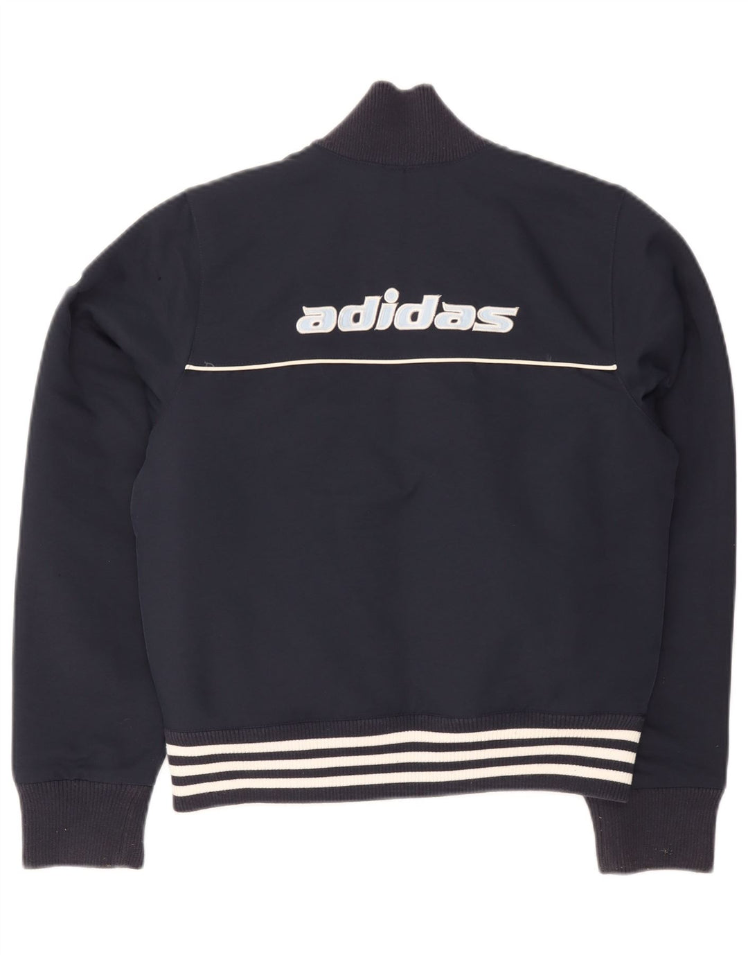 Damska kurtka bomber Adidas Graphic UK 12, średni granatowy poliester