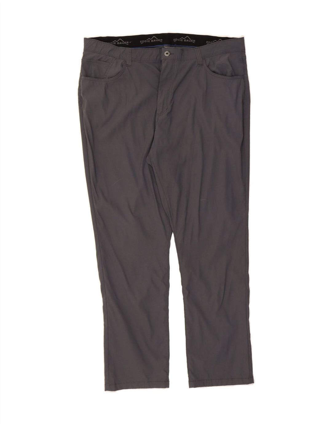 EDDIE BAUER Mens Slim Casual Trousers W42 L32 Grey Nylon Vintage Eddie Bauer and Second-Hand Eddie Bauer from Messina Hembry 