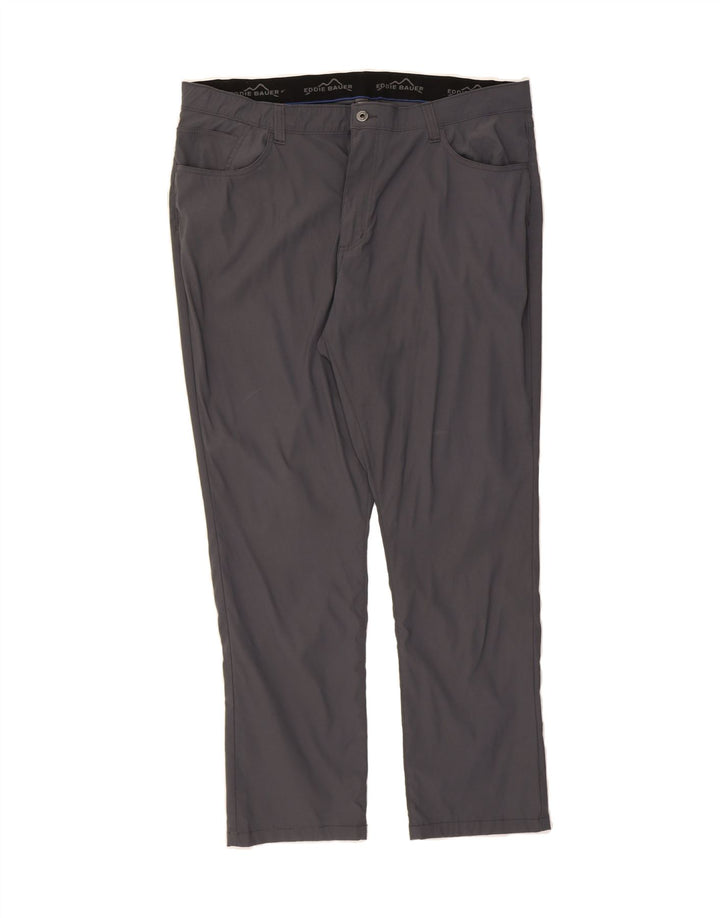 EDDIE BAUER Mens Slim Casual Trousers W42 L32 Grey Nylon Vintage Eddie Bauer and Second-Hand Eddie Bauer from Messina Hembry 
