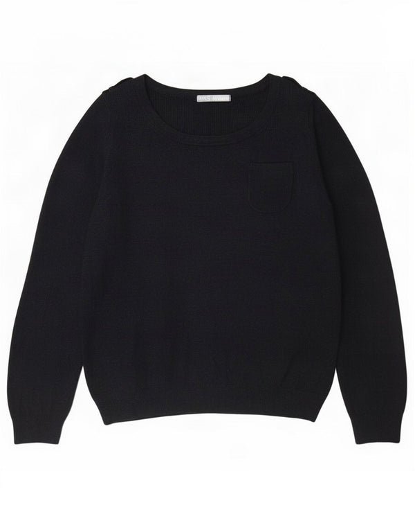 Marks & Spencer Damski sweter z dekoltem w łódkę UK 14 Średni szary wiskoza
