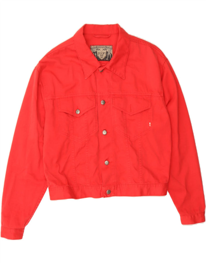 JOOP Womens Denim Jacket IT 52 2XL Red Cotton Vintage Joop and Second-Hand Joop from Messina Hembry 