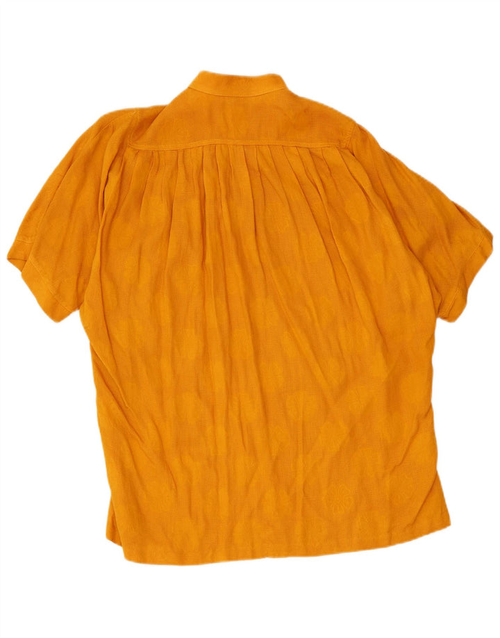 Bluzka damska w stylu vintage, pulowerowa, EU 40, średni żółty kwiatowy