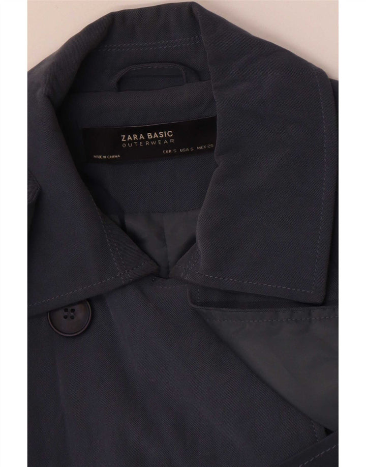 Damski trencz oversize z rękawem 3/4 Zara UK 10 Small Grey